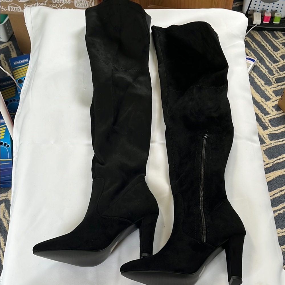ShoeNTale Black Over the Knee Boots